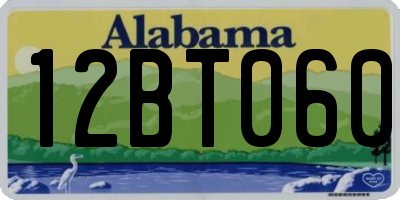 AL license plate 12BT060
