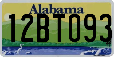 AL license plate 12BT093