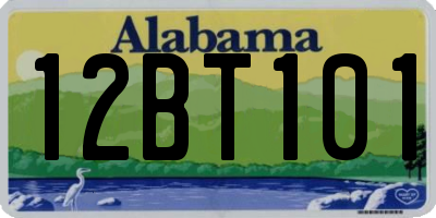 AL license plate 12BT101