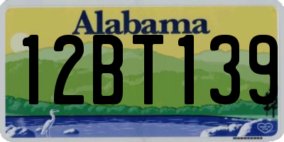 AL license plate 12BT139