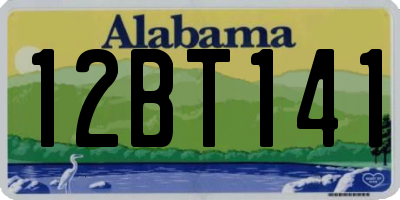 AL license plate 12BT141