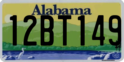 AL license plate 12BT149