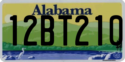 AL license plate 12BT210