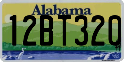 AL license plate 12BT320