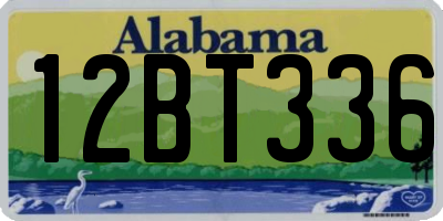 AL license plate 12BT336