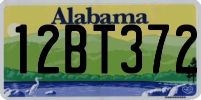 AL license plate 12BT372