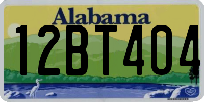 AL license plate 12BT404