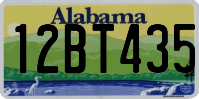 AL license plate 12BT435