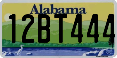 AL license plate 12BT444