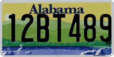 AL license plate 12BT489