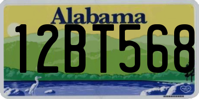 AL license plate 12BT568