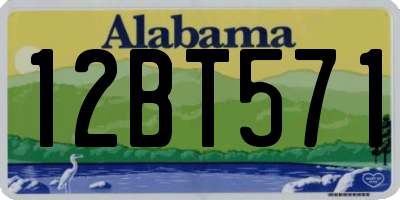 AL license plate 12BT571