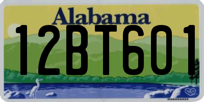 AL license plate 12BT601