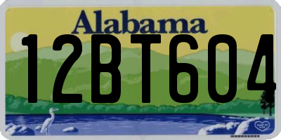 AL license plate 12BT604