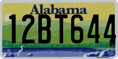 AL license plate 12BT644