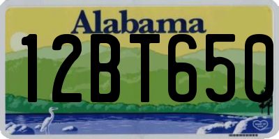 AL license plate 12BT650