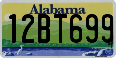 AL license plate 12BT699