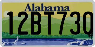 AL license plate 12BT730