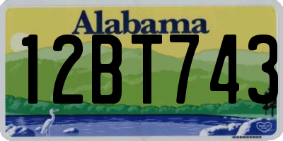 AL license plate 12BT743