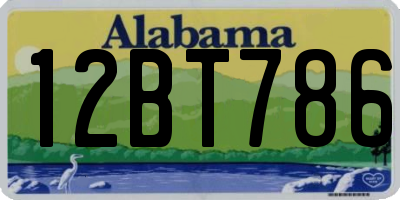 AL license plate 12BT786