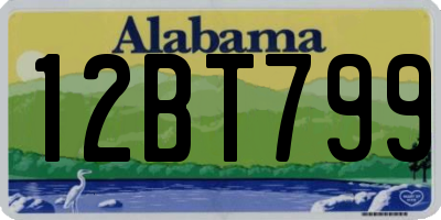 AL license plate 12BT799