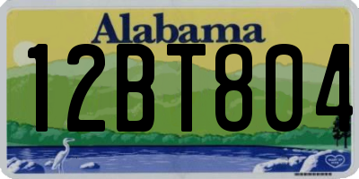 AL license plate 12BT804