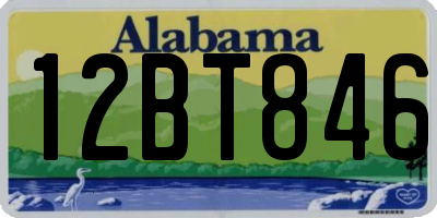 AL license plate 12BT846