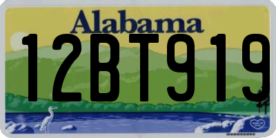 AL license plate 12BT919