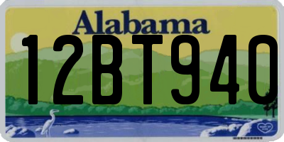 AL license plate 12BT940
