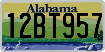 AL license plate 12BT957