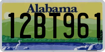 AL license plate 12BT961