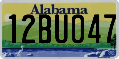 AL license plate 12BU047