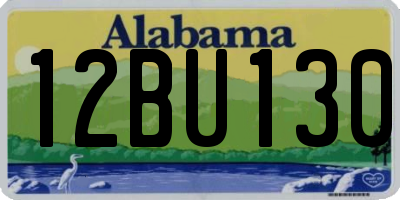 AL license plate 12BU130