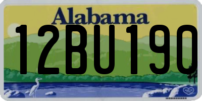 AL license plate 12BU190