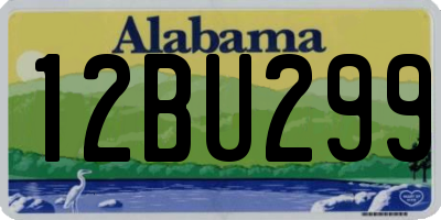 AL license plate 12BU299
