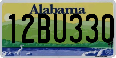 AL license plate 12BU330