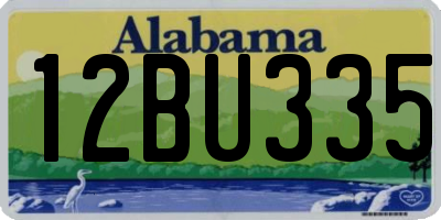 AL license plate 12BU335