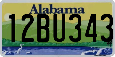 AL license plate 12BU343