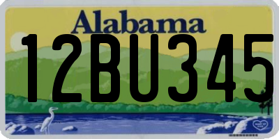 AL license plate 12BU345