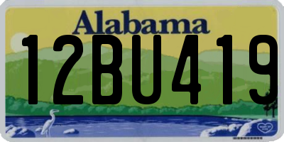 AL license plate 12BU419