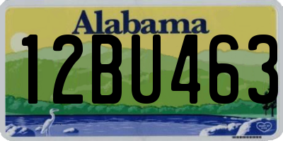 AL license plate 12BU463