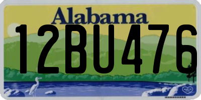 AL license plate 12BU476