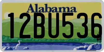 AL license plate 12BU536