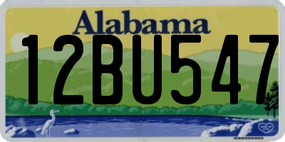 AL license plate 12BU547