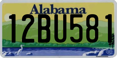AL license plate 12BU581