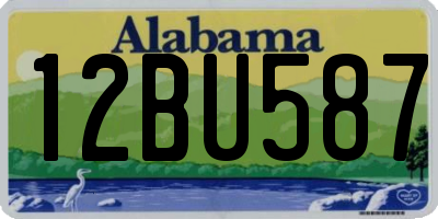 AL license plate 12BU587