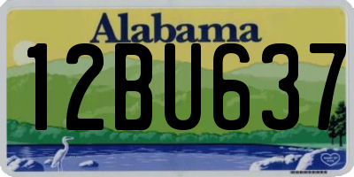AL license plate 12BU637