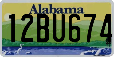 AL license plate 12BU674
