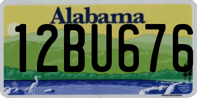 AL license plate 12BU676