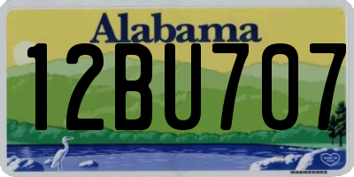 AL license plate 12BU707